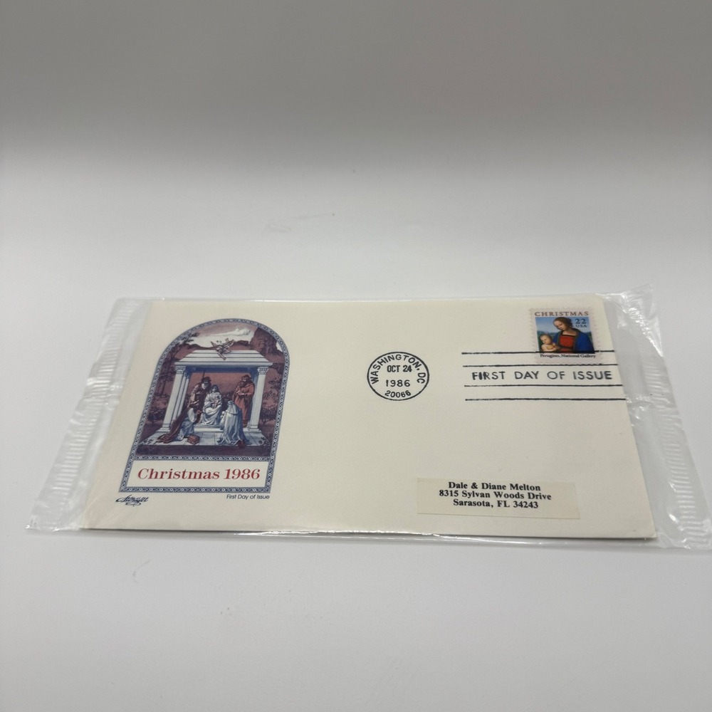 Vintage 1986 Christmas First Day of Issue Nativity Stamp Cover Washington DC FDC